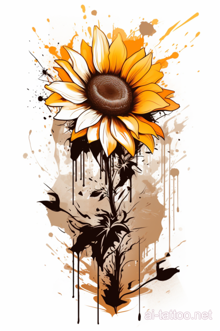  AI Sunflower Tattoo Ideas 13